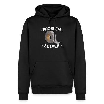 Duct Tape - solutionneur de problèmes, drôle, cadeau - Sweat à capuche Premium bio Homme - noir - Devant - Nico (187cm)