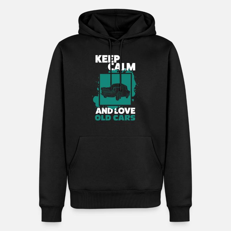Oldtimer Auto - Männer Premium Bio Hoodie - Schwarz