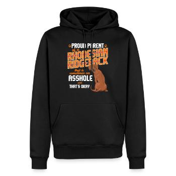 Rhodesian Ridgeback - Sweat à capuche Premium bio Homme - noir - Devant - Nico (187cm)