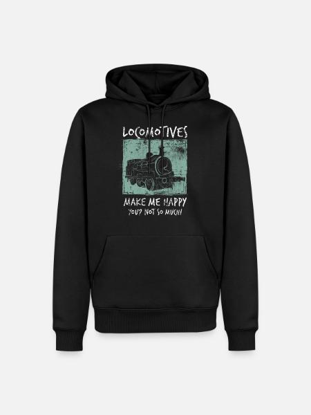 Locomotive - Men’s Premium Organic Hoodie - black
