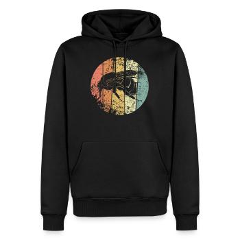 Hummel retro - Männer Premium Bio Hoodie - Schwarz - Vorne - Nico (187cm)
