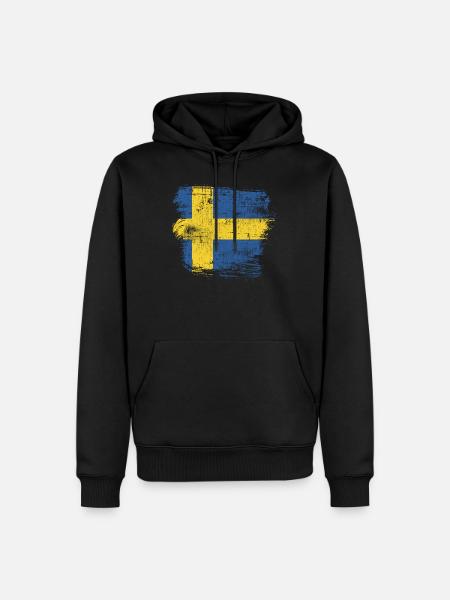 Schweden - Männer Premium Bio Hoodie - Schwarz