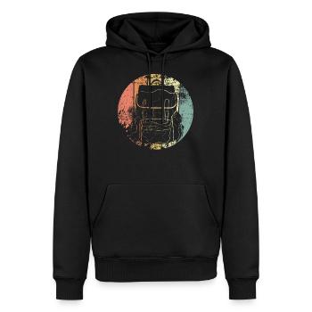 Backpacker Reisen - Männer Premium Bio Hoodie - Schwarz - Vorne - Nico (187cm)