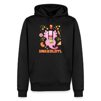 Snaxolotl I Funny Kawaii Axolotl Snack Aquarium - Männer Premium Bio Hoodie - Schwarz - Vorne - Nico (187cm)