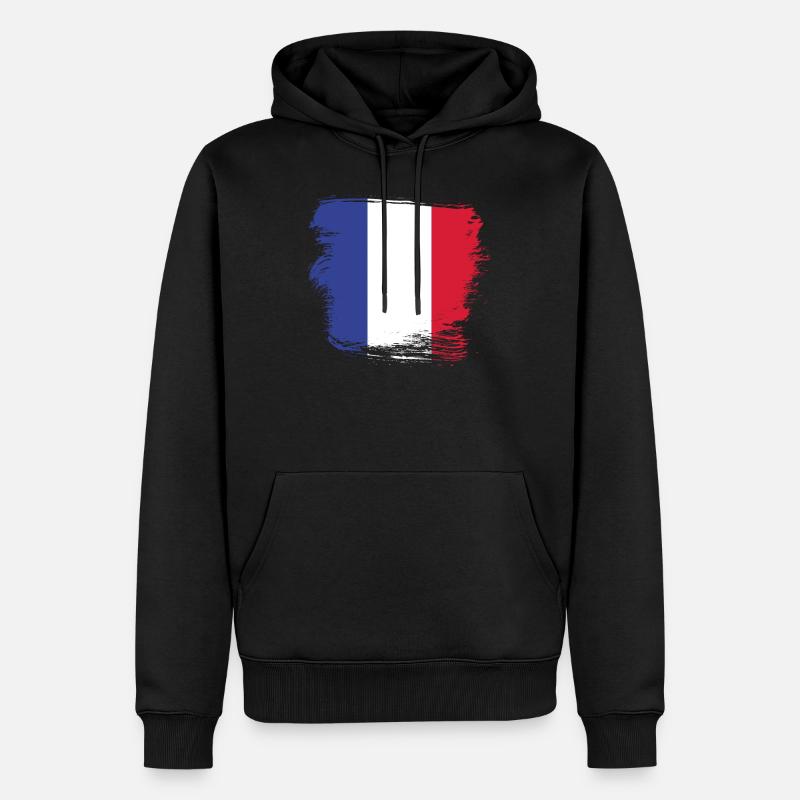 France drapeau français - Sweat à capuche Premium bio Homme - noir