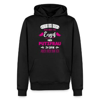 Putzfrau lustig - Männer Premium Bio Hoodie - Schwarz - Vorne - Nico (187cm)