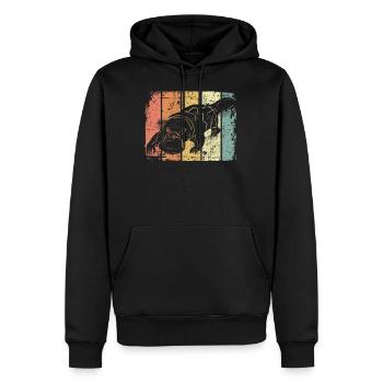 Becs d’Australie - Sweat à capuche Premium bio Homme - noir - Devant - Nico (187cm)