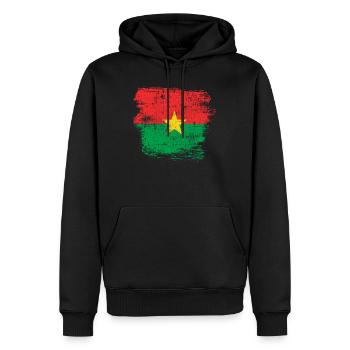 Burkina Faso - Men’s Premium Organic Hoodie - black - Front - Nico (187cm)