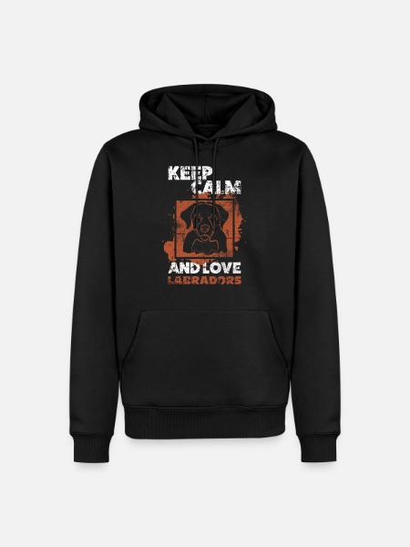Labrador - Men’s Premium Organic Hoodie - black