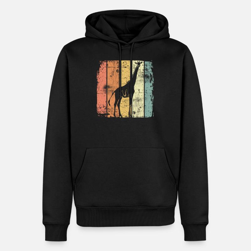 Giraffe - Männer Premium Bio Hoodie - Schwarz