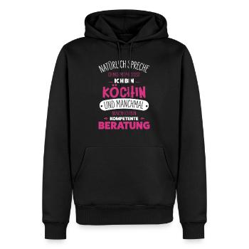 Köchin - Männer Premium Bio Hoodie - Schwarz - Vorne - Nico (187cm)