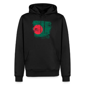 Bangladesch - Männer Premium Bio Hoodie - Schwarz - Vorne - Nico (187cm)