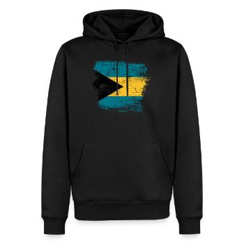 Bahamas - Männer Premium Bio Hoodie - Schwarz - Vorne - Nico (187cm)
