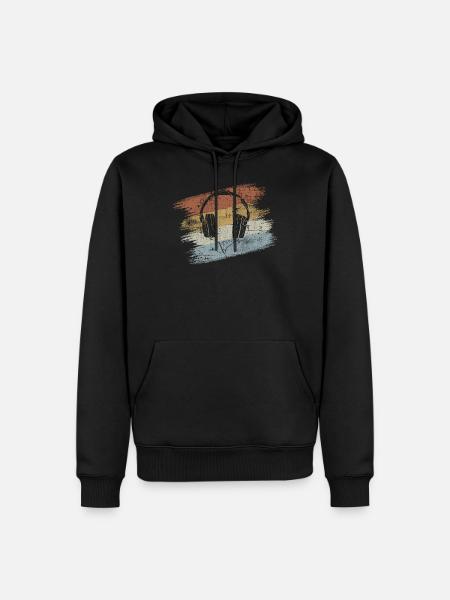 Musique - Sweat à capuche Premium bio Homme - noir
