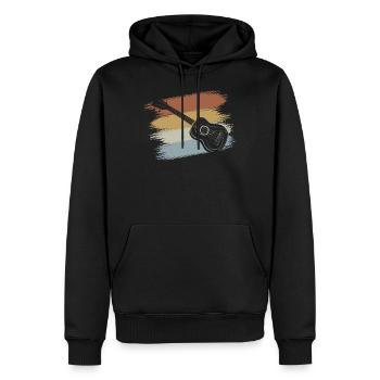 Ukulele retro - Männer Premium Bio Hoodie - Schwarz - Vorne - Nico (187cm)