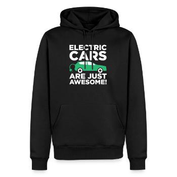 Les avantages des voitures électriques contre les diesels incinérés - Sweat à capuche Premium bio Homme - noir - Devant - Nico (187cm)