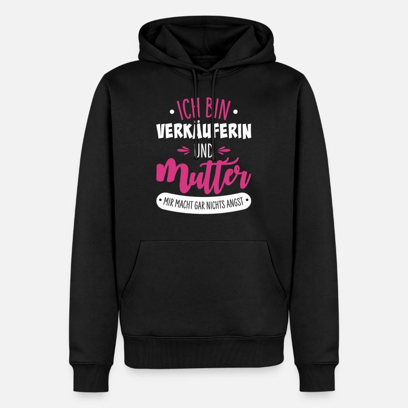 Verkäuferin Mutter - Männer Premium Bio Hoodie - Schwarz