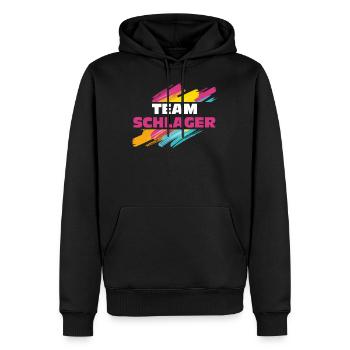 Schlager Gruppe - Männer Premium Bio Hoodie - Schwarz - Vorne - Nico (187cm)