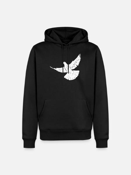 Dove - Men’s Premium Organic Hoodie - black