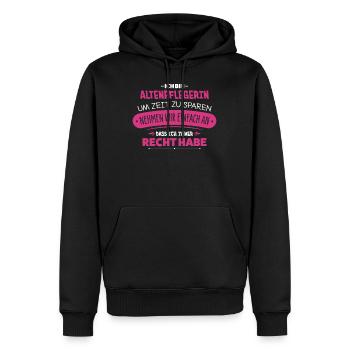 Altenpflegerin - Männer Premium Bio Hoodie - Schwarz - Vorne - Nico (187cm)