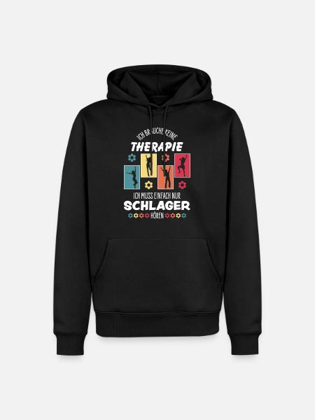 Schlager - Männer Premium Bio Hoodie - Schwarz