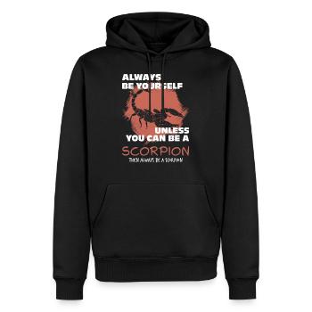 Skorpion - Männer Premium Bio Hoodie - Schwarz - Vorne - Nico (187cm)