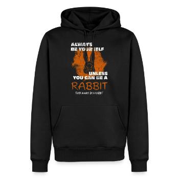 Kaninchen Häschen - Männer Premium Bio Hoodie - Schwarz - Vorne - Nico (187cm)