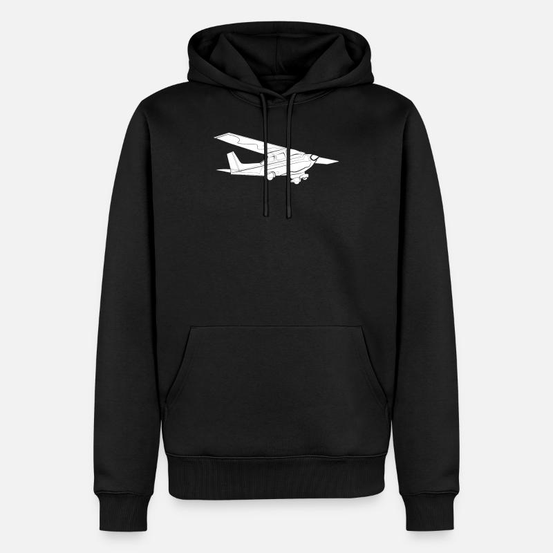 Aviation avion - Sweat à capuche Premium bio Homme - noir