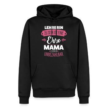 Lehrerin Mama - Männer Premium Bio Hoodie - Schwarz - Vorne - Nico (187cm)