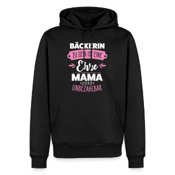 Bäckerin Mama - Männer Premium Bio Hoodie - Schwarz - Vorne - Nico (187cm)