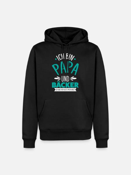 Baker Papa - Men’s Premium Organic Hoodie - black