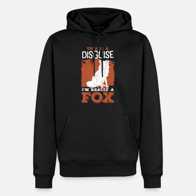 Fuchs - Männer Premium Bio Hoodie - Schwarz