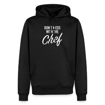 Le cuisinier est roi - Sweat à capuche Premium bio Homme - noir - Devant - Nico (187cm)