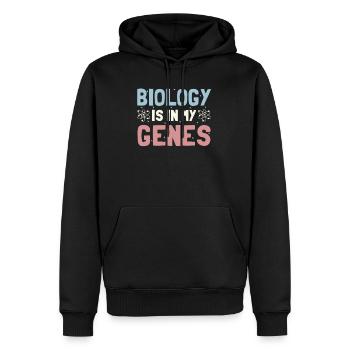Biologie - Sweat à capuche Premium bio Homme - noir - Devant - Nico (187cm)
