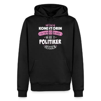 Konditorin - Männer Premium Bio Hoodie - Schwarz - Vorne - Nico (187cm)