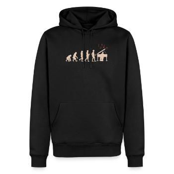 Klavier - Männer Premium Bio Hoodie - Schwarz - Vorne - Nico (187cm)
