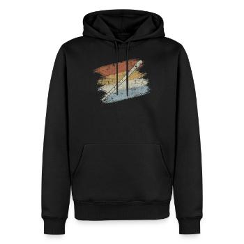 Flûte - Sweat à capuche Premium bio Homme - noir - Devant - Nico (187cm)