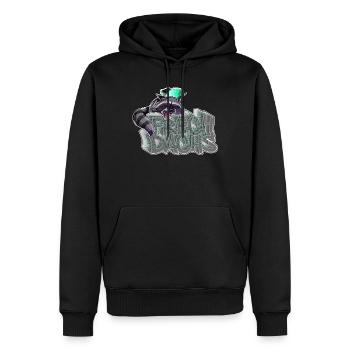 Frechdachs- Frecher Waschbär - Männer Premium Bio Hoodie - Schwarz - Vorne - Nico (187cm)