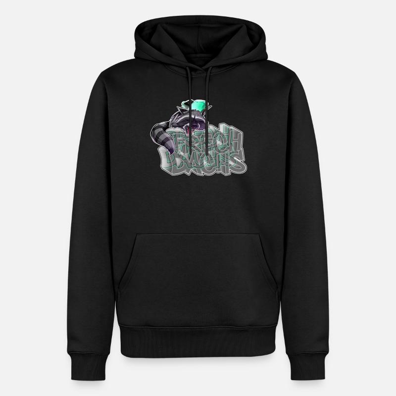 Frechdachs- Frecher Waschbär - Männer Premium Bio Hoodie - Schwarz