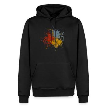Saxophon retro - Männer Premium Bio Hoodie - Schwarz - Vorne - Nico (187cm)
