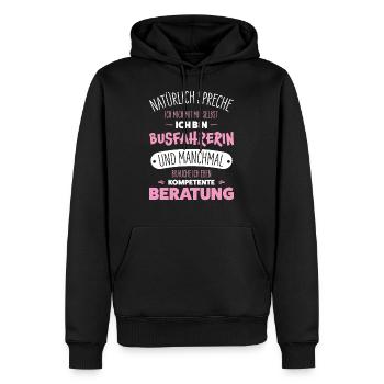 Busfahrerin - Männer Premium Bio Hoodie - Schwarz - Vorne - Nico (187cm)