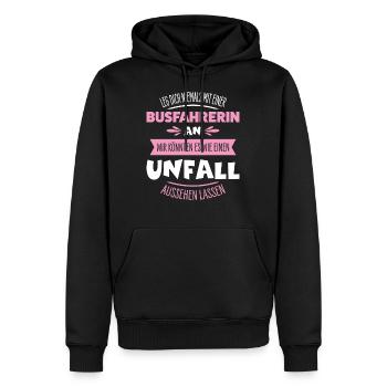 Busfahrerin - Männer Premium Bio Hoodie - Schwarz - Vorne - Nico (187cm)