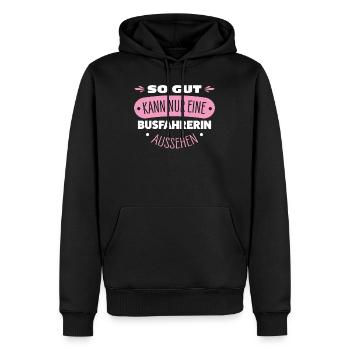 Busfahrerin - Männer Premium Bio Hoodie - Schwarz - Vorne - Nico (187cm)