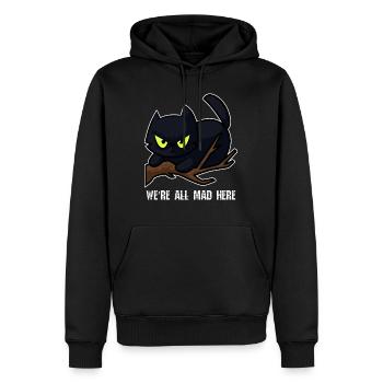 Genervte Katze - Männer Premium Bio Hoodie - Schwarz - Vorne - Nico (187cm)