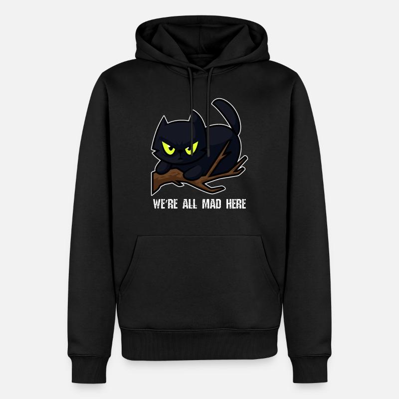 Genervte Katze - Männer Premium Bio Hoodie - Schwarz