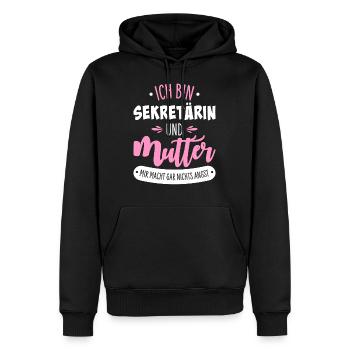 Sekretärin - Männer Premium Bio Hoodie - Schwarz - Vorne - Nico (187cm)