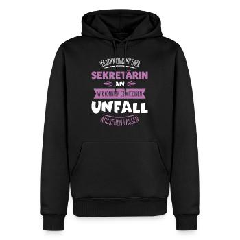 Sekretärin - Männer Premium Bio Hoodie - Schwarz - Vorne - Nico (187cm)