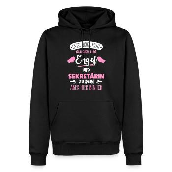 Sekretärin - Männer Premium Bio Hoodie - Schwarz - Vorne - Nico (187cm)