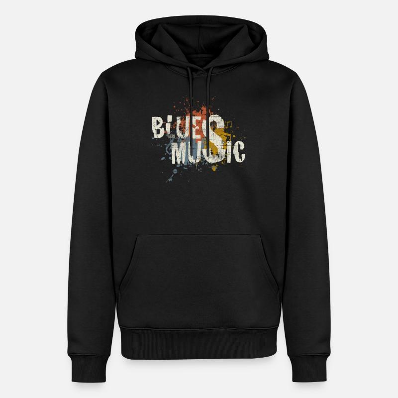 Blues - Männer Premium Bio Hoodie - Schwarz