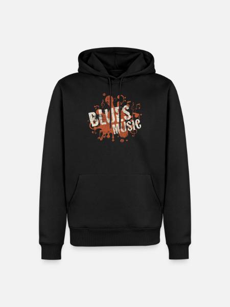 Blues Music - Men’s Premium Organic Hoodie - black